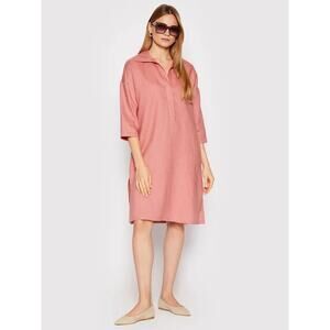 Max Mara Regular Fit Jersey Linen Derris Summer Dress 3/4 Sleeve Size 4 NWT